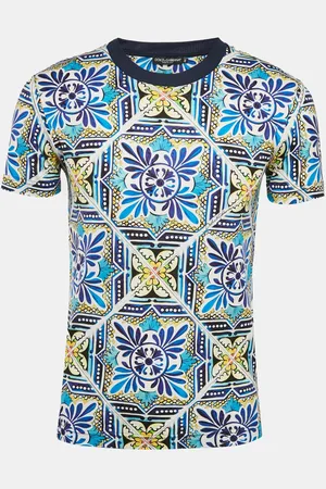 Dolce & Gabbana Majolica Print Jersey Crewneck T-Shirt XS