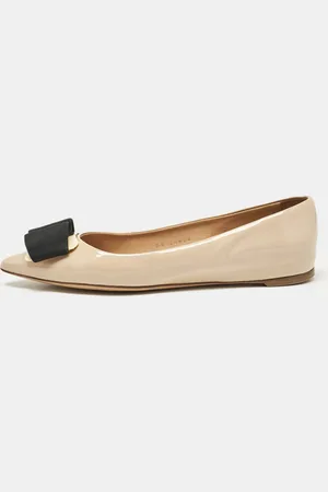 Salvatore Ferragamo Patent Leather Mimi Ballet Flats Size 38