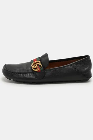 Gucci Leather Web GG Marmont Loafers Size 42
