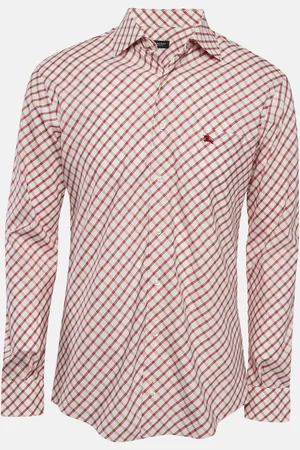 Burberry Checked Cotton Long Sleeve Shirt M