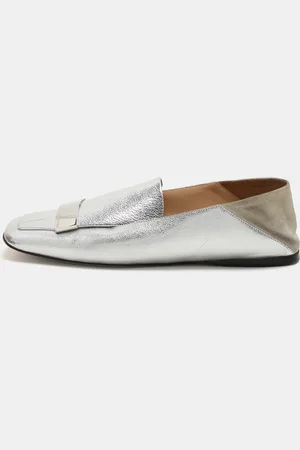 Sergio Rossi Leather and Suede SR1 Loafers Size 38