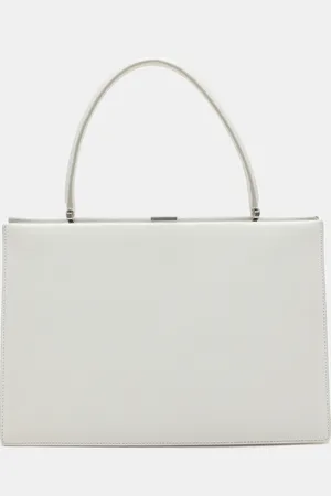 Céline Leather Medium Clasp Top Handle Bag