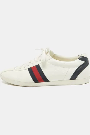 Gucci Leather Ace Web Lace Up Sneakers Size 39