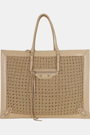 Balenciaga Papier A4 Leather Crochet Tote Bag