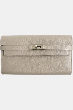 Hermès Kelly Wallet Epsom Leather Gris Asphalt Leather
