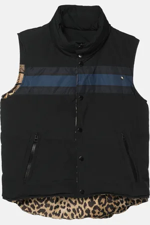 Dior Leopard Print Polyester Sleeveless Reversible Jacket L