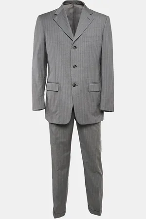 Lanvin Vintage Striped Wool Single Breasted Pants Suit M