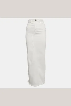 Raey Denim Raw Edge Detail Maxi Skirt S