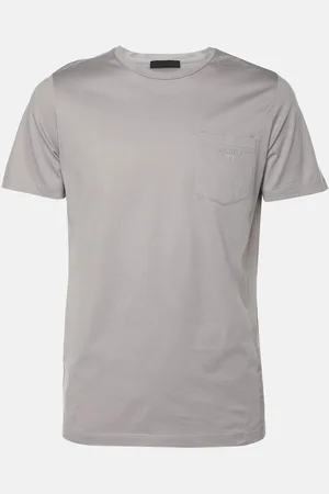 Prada Cotton Logo Embroidered T-Shirt S