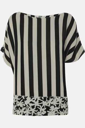 Kenzo /White Strip Crepe Top L