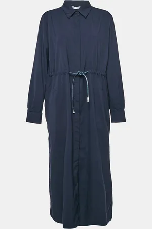Max Mara Cotton Button Front Midi Dress L