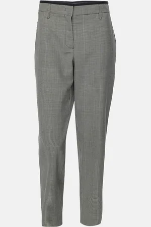 Prada /Black Checkered Virgin Wool Trouser M