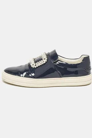 Roger Vivier Patent Viv Crystal Embellished Sneakers Size 41