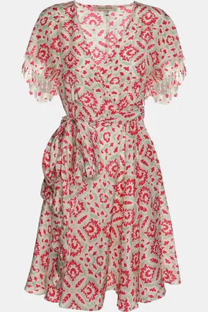 See by Chloé Printed Silk Mini Belted Dress S