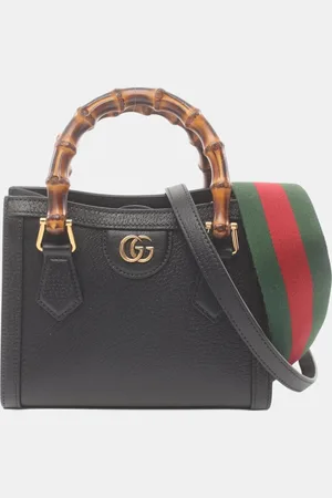 Gucci Leather Diana Bamboo Tote Bag
