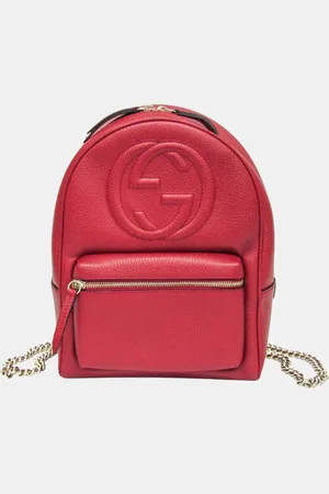 Gucci Soho Interlocking G Leather Backpack