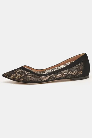 Gianvito Rossi Lace and Suede Ballet Flats Size 39