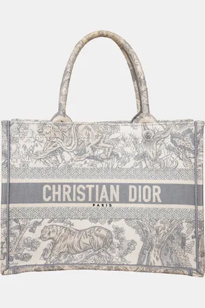 Dior Toile de Jouy Canvas Medium Book Tote bag