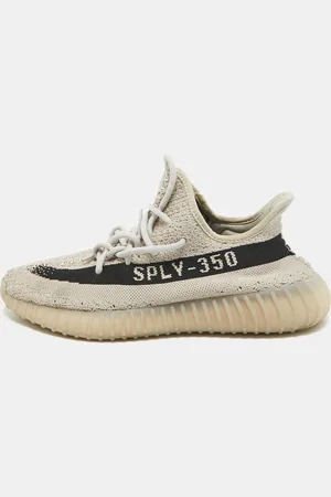 adidas /Black Knit Fabric Boost 350 V2 Slate Sneakers Size 41 1/3
