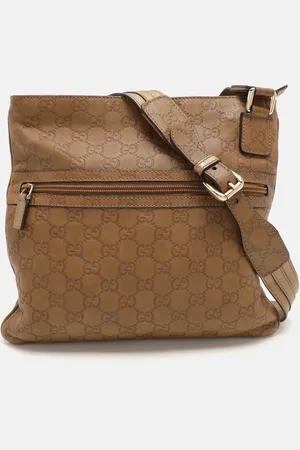 Gucci Ssima Leather Messenger Bag