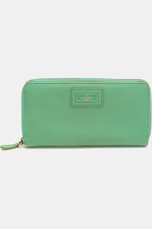 VALENTINO Leather Zip Around Wallet