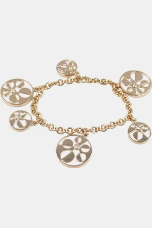 Bvlgari Diamond Shell 18k Gold Gold Bracelet Clear Metal