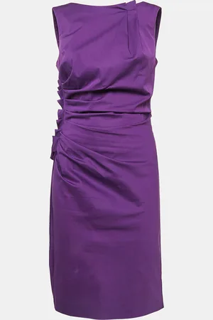 Dior Gathered Cotton Sleeveless Short Dress M