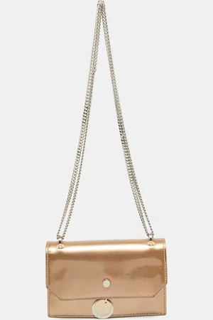 Jimmy Choo Dusty Patent Leather and Suede Finley Shoulder Bag