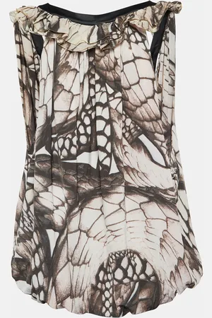 Roberto Cavalli Printed Jersey Top L