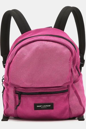 Saint Laurent Saint Laurent Magenta Mesh Nylon Backpack