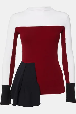 Sportmax Multicolor Knit Pleat Detail Top S