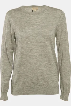 Burberry Melanga Merino Wool Knit Patch Detail Sweatshirt M