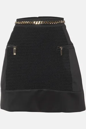 Elisabetta Franchi Jersey Waist Chain Detail Mini Skirt L