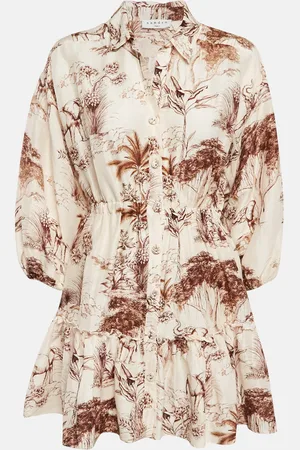 Sandro Safari Style Print Button Front Mini Dress M