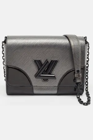 LOUIS VUITTON Anthracite Nacre/Black Epi Leather Twist MM Bag