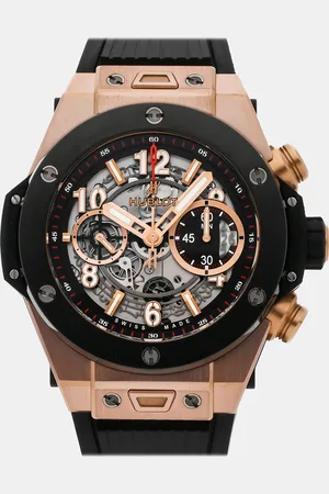 HUBLOT Skeleton 18k Rose Gold Big Bang Unico 411.OM.1180.RX Automatic Men