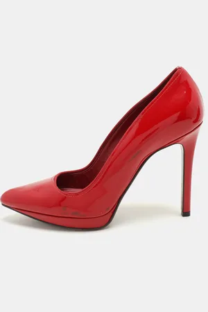 Lanvin Patent Leather Pointed Toe Platform Pumps Size 38.5