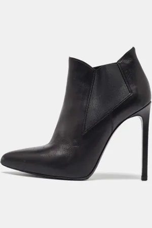 Saint Laurent Saint Laurent Leather Pointed Toe Ankle Boots Size 37