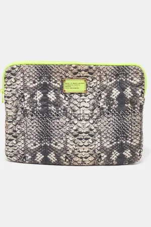 Marc Jacobs Nylon Snakeskin Printed Laptop Case
