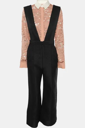 Self-Portrait Botanical Crest Jacquard Jumpsuit M