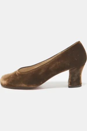 Christian Louboutin Velvet Round Toe Pumps Size 37