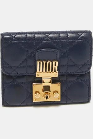 Dior Cannage Leather Addict Compact Wallet