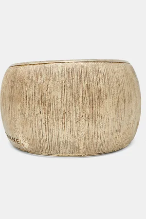 CHANEL Enamel Tone Cuff Bracelet