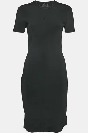Givenchy Rib Knit Metal Logo Detail Mini Dress L