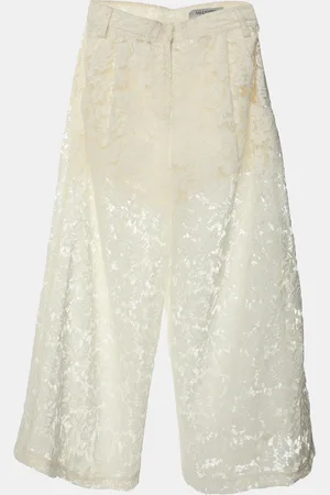 VALENTINO Lace Wide Leg Trouser XS