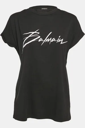 Balmain Logo Print Cotton Crew Neck T-Shirt M