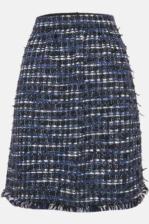 Moschino Tweed Fringed Pencil Skirt M