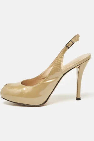 Stuart Weitzman Patent Peep Toe Slingback Pumps Size 36