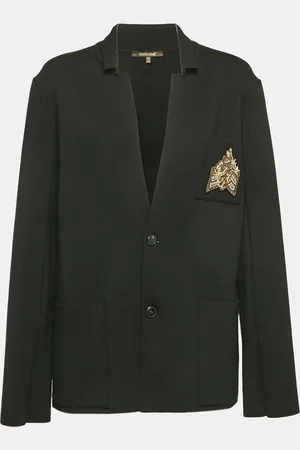 Roberto Cavalli Wool Knit Single Breasted Blazer M