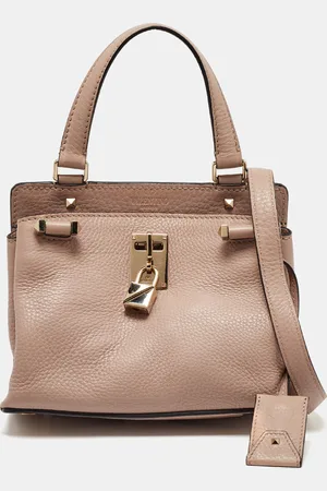 VALENTINO Dusty Leather RockStud Small Joylock Top Handle Bag